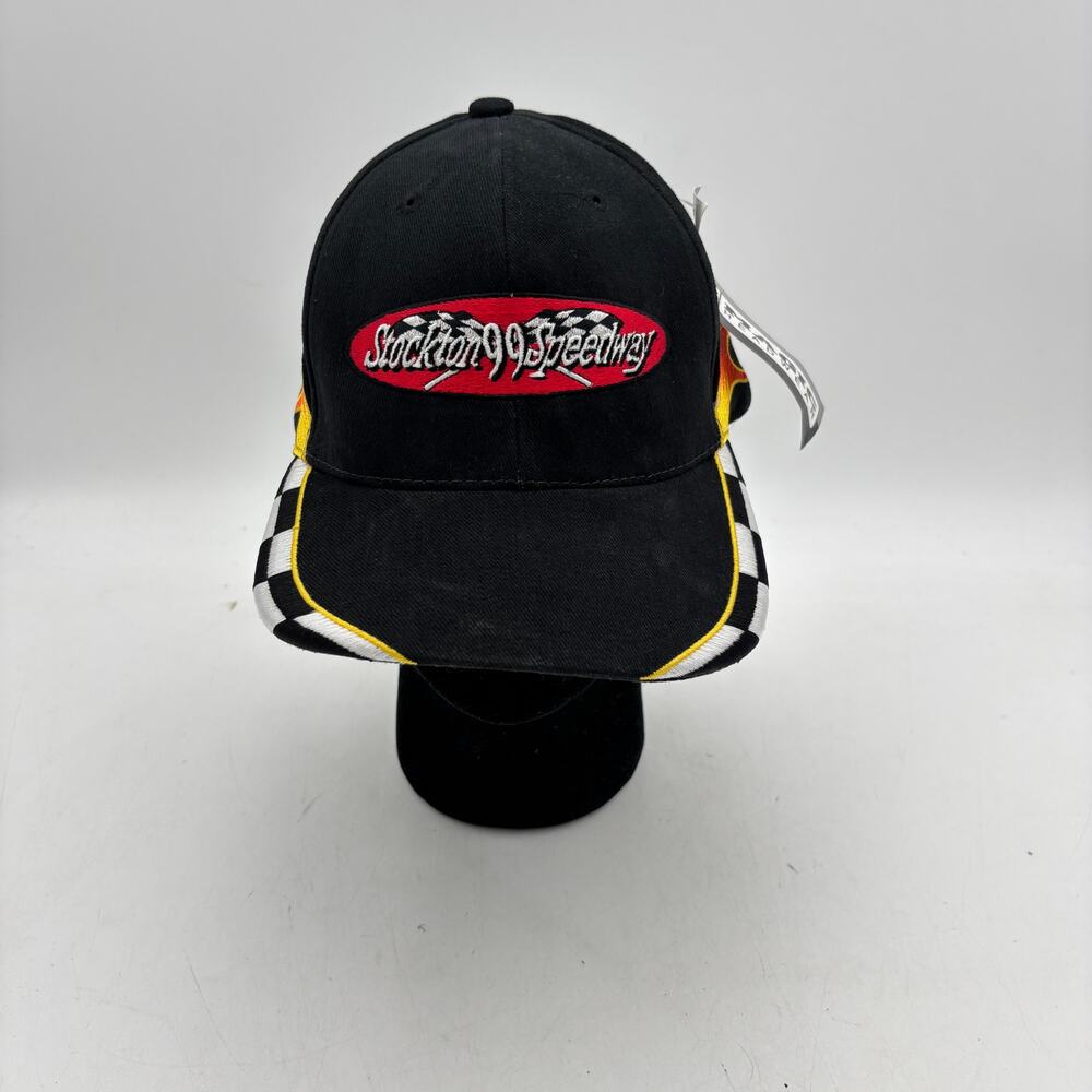 Vintage Stockton 99 Speedway Hat Strapback Nascar Racing Y2K